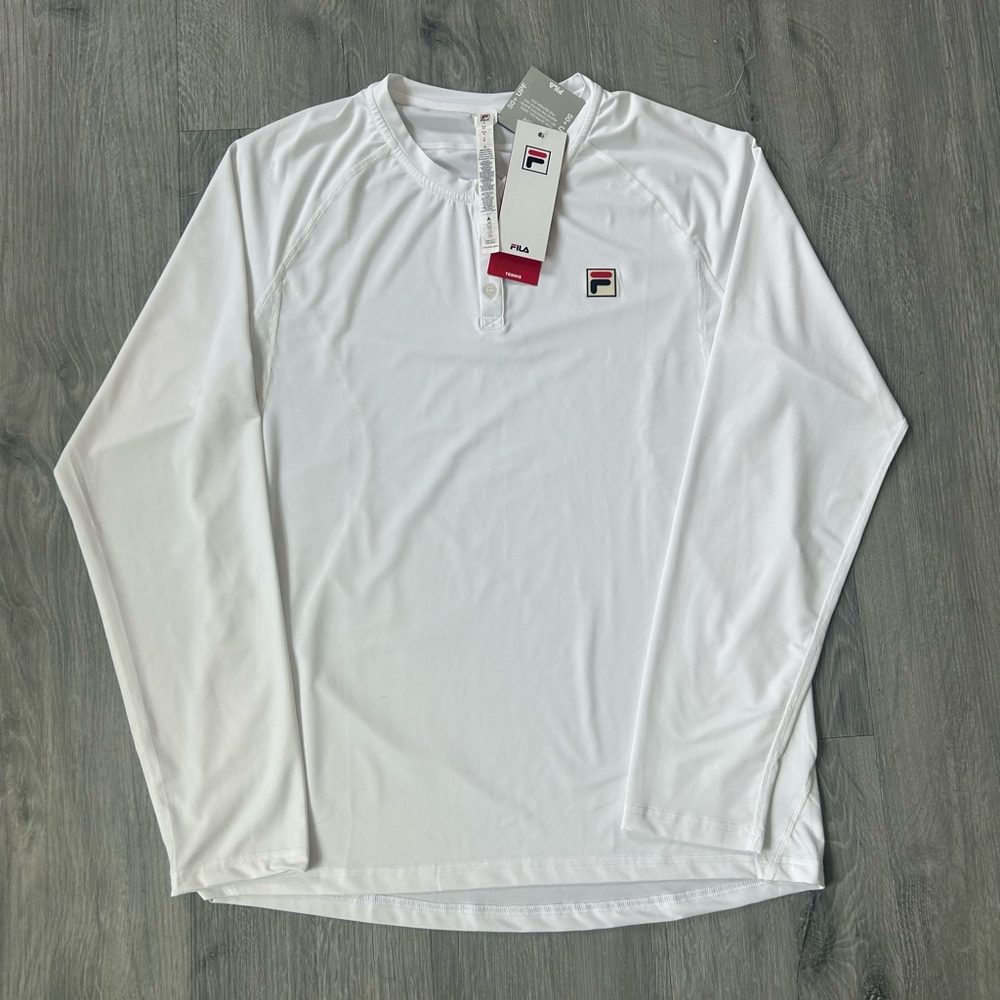 Fila Men's Classic White Long Sleeve Tee S